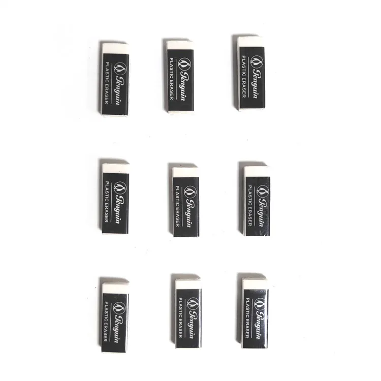 Office Supplies Big White Plastic Rubber Eraser Stationery Pencil Eraser for School Students