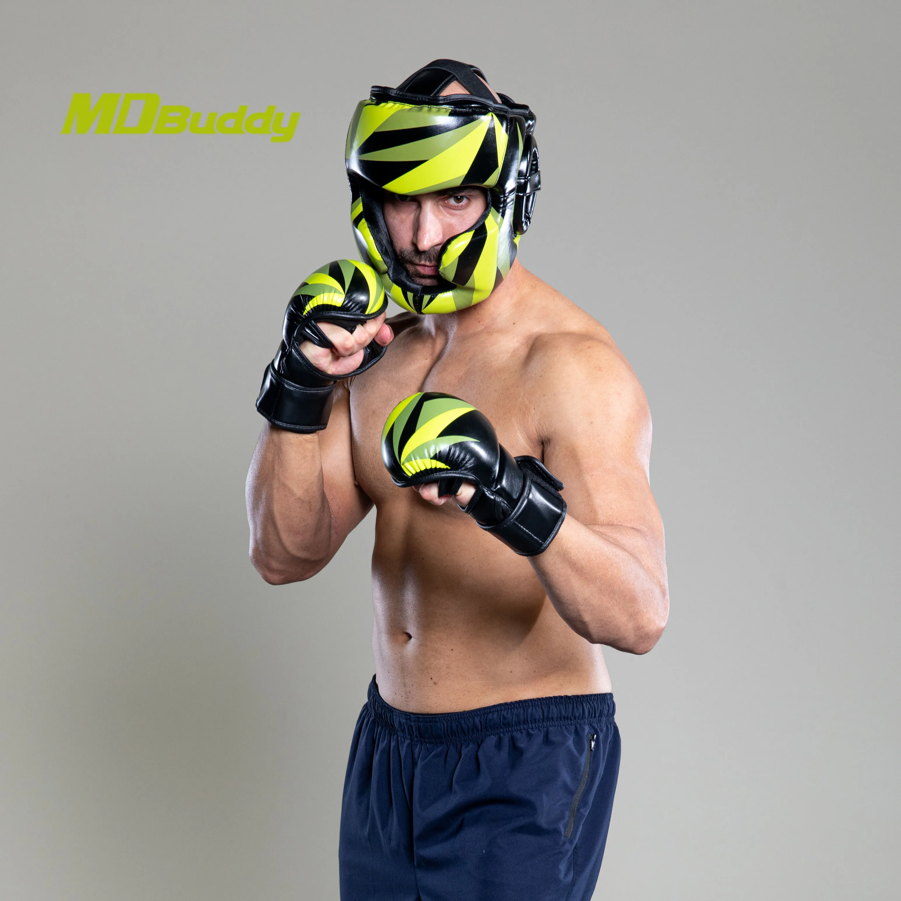 MDBuddy New Arrival Low MOQ, OEM, Fast Produce, PU+Composite Elastomer, MMA Boxing Gloves for Men and Women, No hydrolysis issue