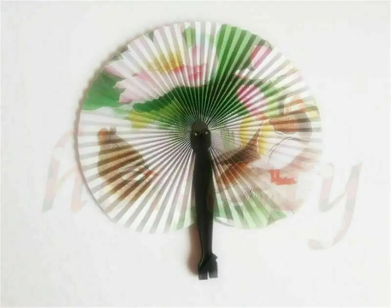 Chinese Paper Folding Hand Fan Oriental Floral Fancy Party Wedding Favors Decor