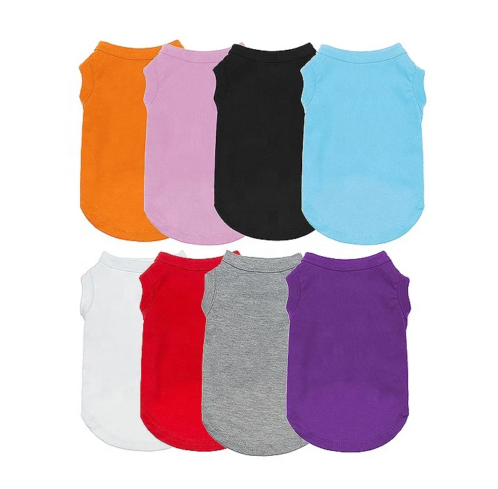 Wholesale plain pet Summer Clothes Dog Cat Tank Top T shirt