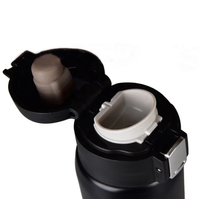 Customize 500ml White Nordic Smart Thermal Water Bottle Stainless Steel Vacuum Flask