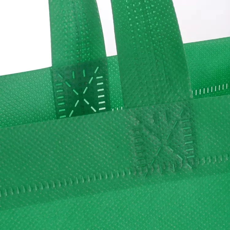 Custom luxury eco-friendly recycle non woven shopping bag with long handles