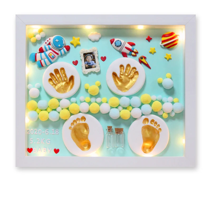 New high quality newborn baby photo frame baby handprint footprint cute baby photo frame