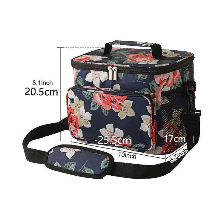 Weierken 2023 New Arrivals 600D Oxford Custom Logo Waterproof Aluminium Foil Shoulder Insulated Thermal Lunch Cooler Bag