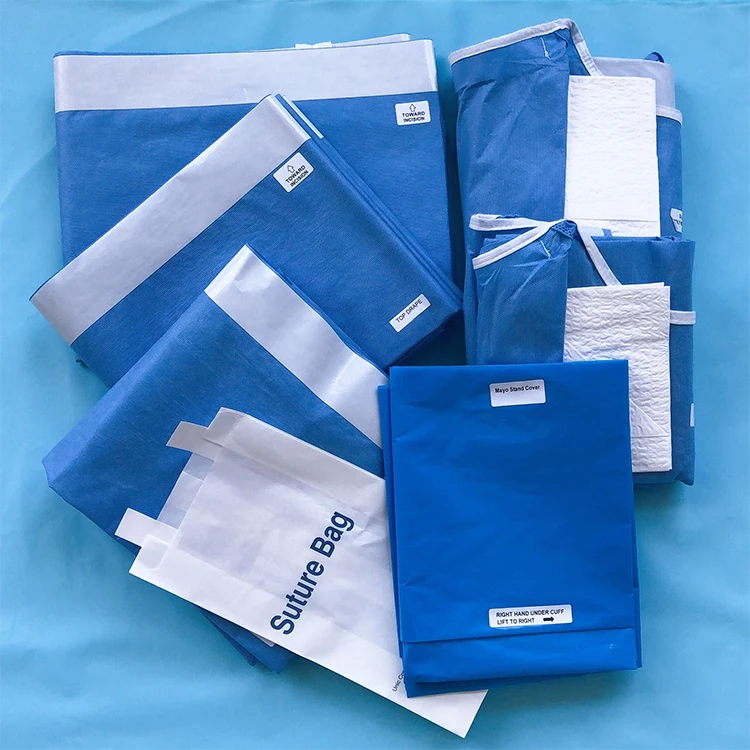 
General Surgical Universal Drape Pack Cover Accessories Blue Gsm Medical Instrument Color Class Feature Gowns Hand Surgery Eco 