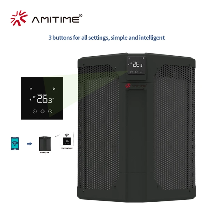 Quiet Operation High Cop Wifi Module Multifunctional Air Source Swimming Pool Electric Heat Pump R32