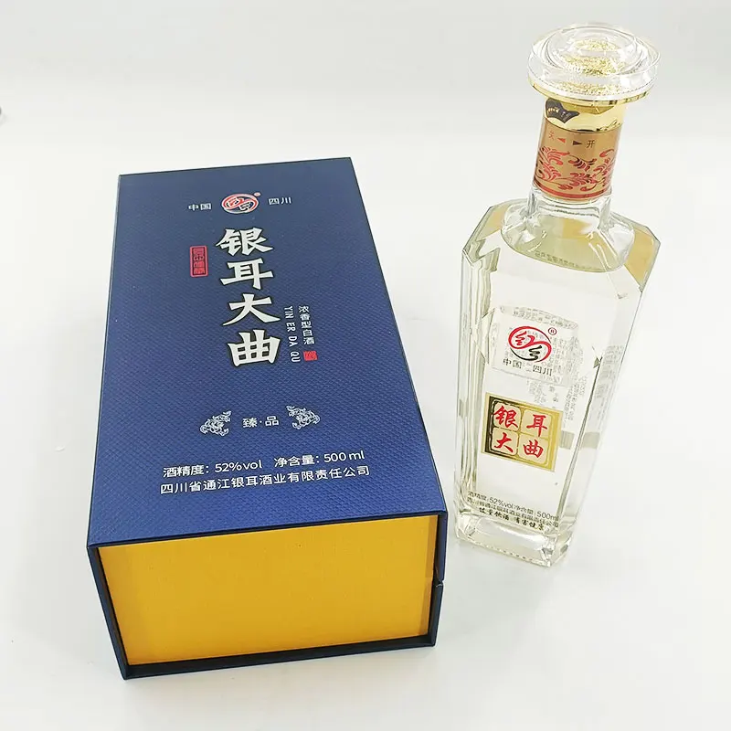 Лидер продаж 52% Vol китайский Baijiu 500 мл белый ликер с тремеллой в бутылке для семейных вечеринок