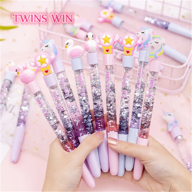 Cartoon oil sanding unicorn gel pen office stationery cute creative gelpen  2058