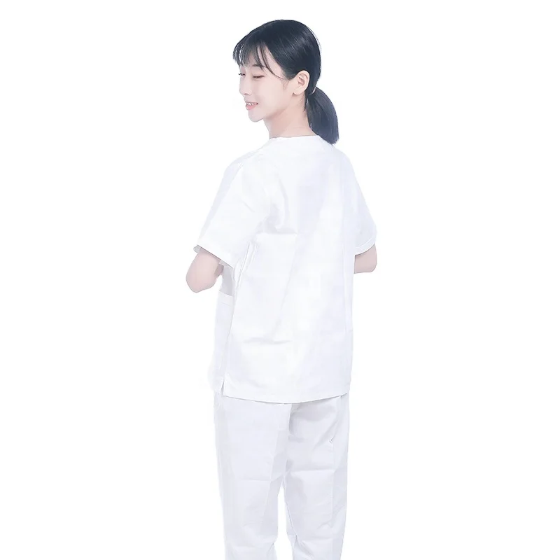 100% cotton white modern medical uniforms hospital women nurse doctor nursing scrubs sets clinic uniform