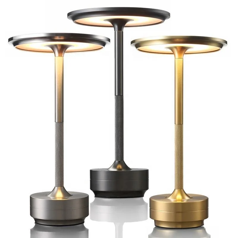 Nordic USB Rechargmoderntischleuchte Touch Digoldgresinry Metallic Led Lampe Table Lamp Gold Restaurant Bar Electric Aluminum 60