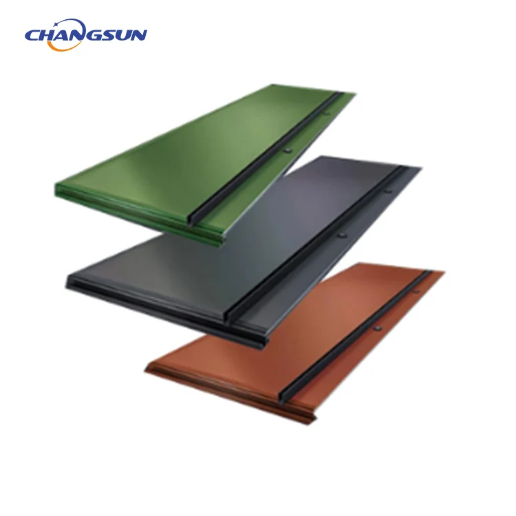 Wholesale Solor Photovoltaic Integrated Glass Panel Flat Shape Shingle Build PV Power Energy System Sheet Bipv Solar Roof Tile