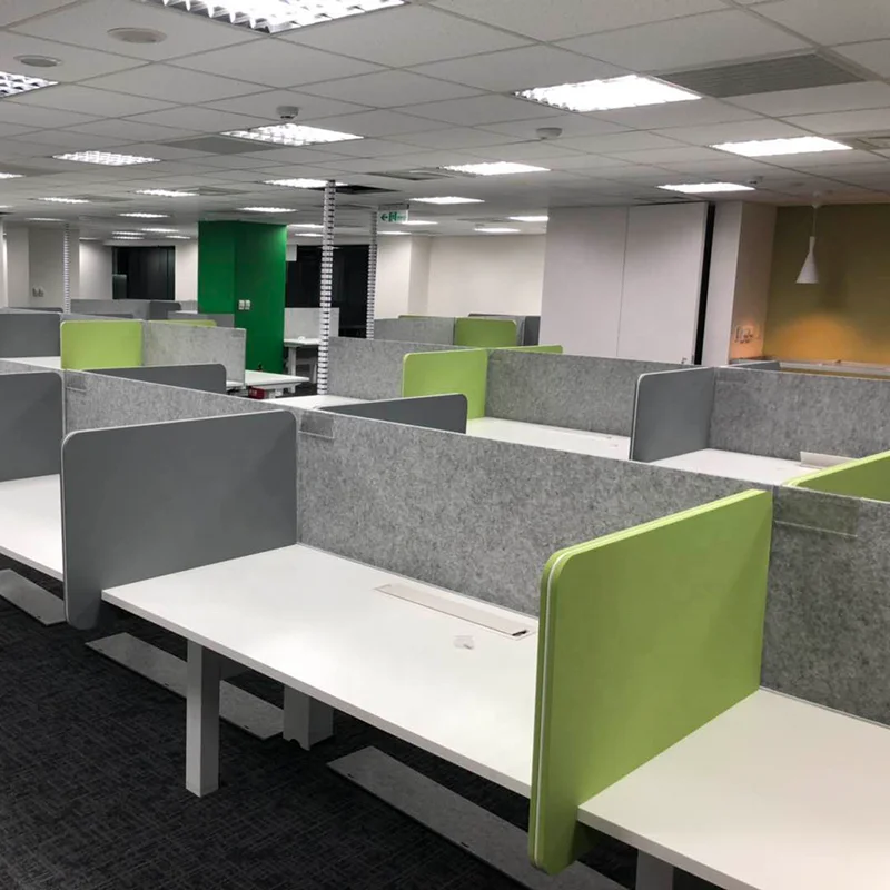 Stand Up Desk Adjustable Height Office Automatic Intelligent Desk Adjust Business Table For 2 4 6 8 Workstation Partition