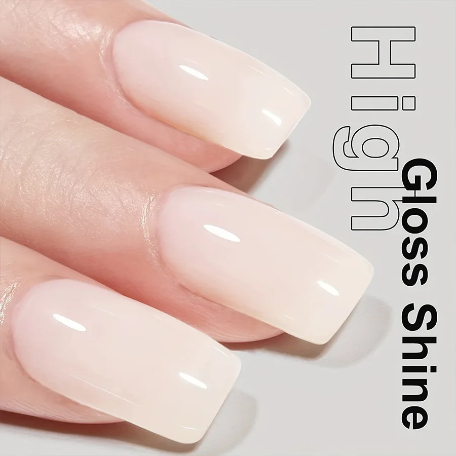 Milky Jelly Nail Polish Ice Transparency Nake Color Semi Permanent Varnish Soak Off Gel For Spring Nails Design
