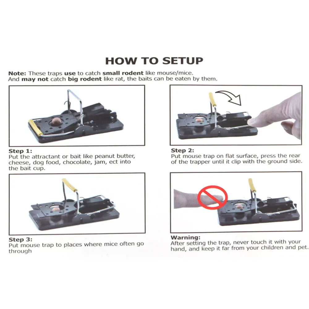 Reusable Plastic Rat Catching Mice Mouse Traps Mousetrap Rodent Catcher Pest Control