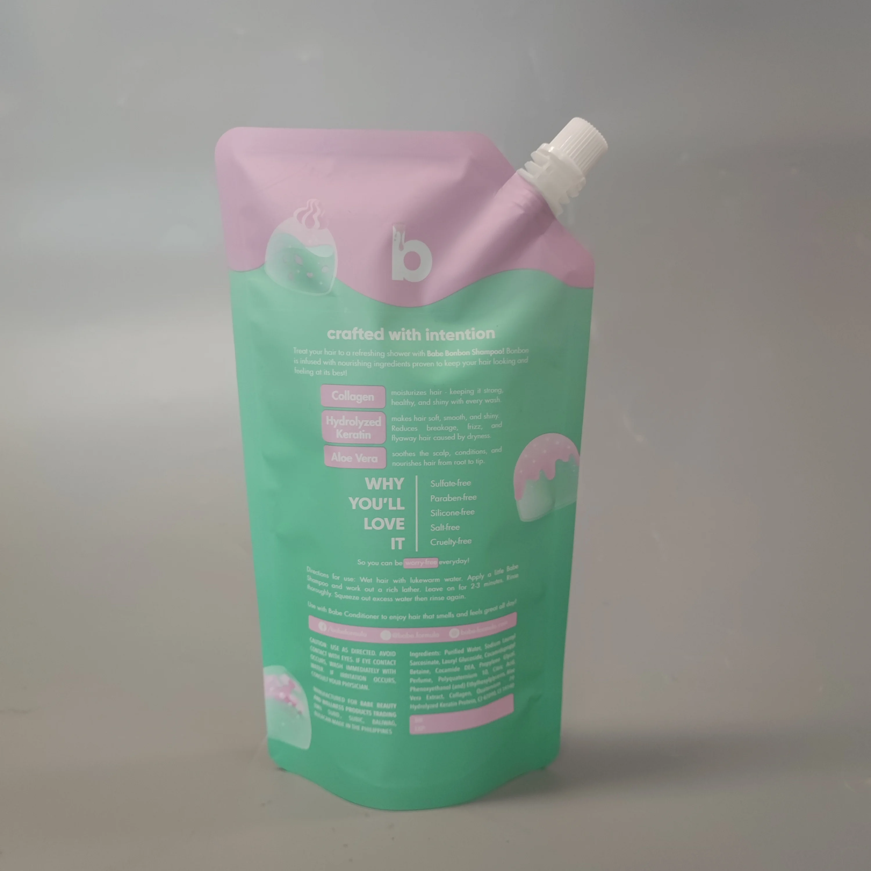 Custom 200ml spout pouch 300ml  transparent clear spouted pouch alcohol Liquor Juice Drink Bag with Nozzle juice pouch