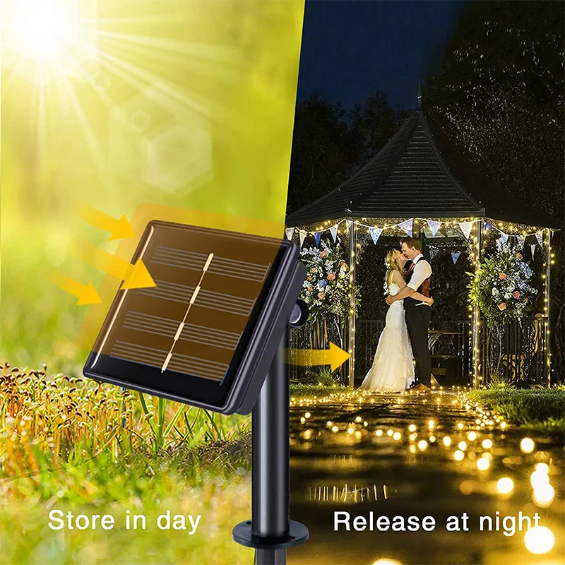 Wholesale Outdoor Waterproof Solar Christmas Decoration Tree Light Led String Light