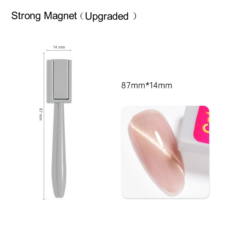 Private Label Cat Eye Magnet Round Rectangular Double Head Strong Nail Magnet For Cat Nail Polish