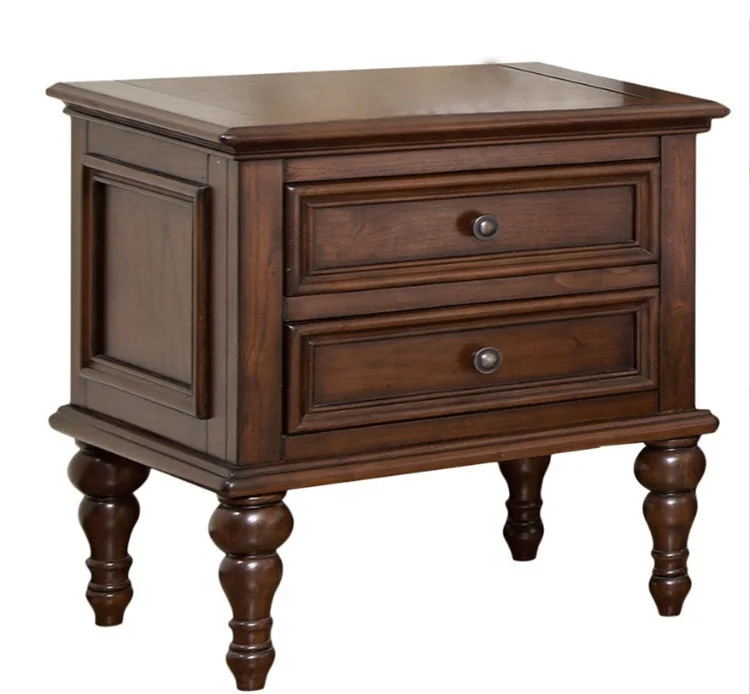 American solid wood nightstand Simple modern bedroom storage cabinets Side cabinets bedside mini chest of drawers