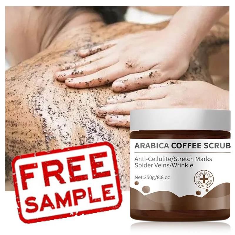 Free Sample Wholesales Private Label Arabica Coffee Scrubs Private Label 250gr Moisturizing Coffee Body Scrub