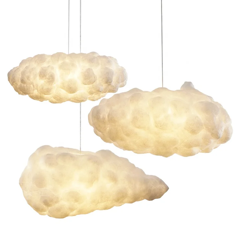 Modern creative white cloud Restaurant pendant Artistic lighting Mood Vibe Lights decoration kids chandelier Residence Supply