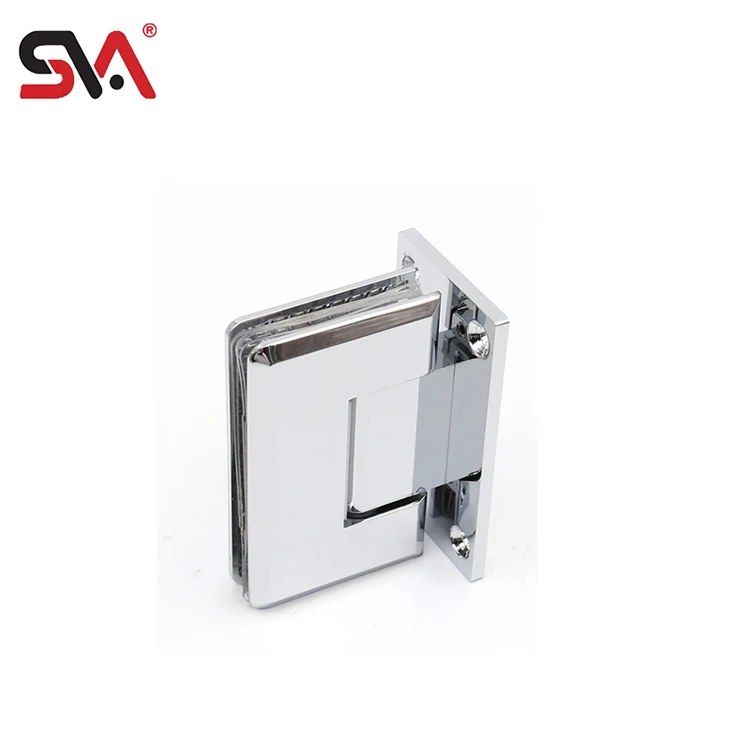 Black Coating Large Wall Pivot Shower 90 Degree Brass Aluminium Zinc Bathroom Shower Glass Clamp Door Hinges