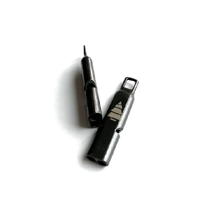 Factory direct supply Multi-Function Printed Logo Metal Whistle Zipper Pull