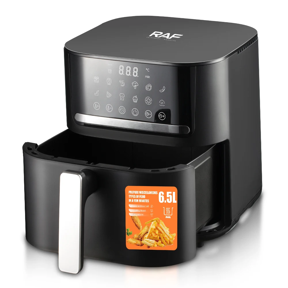 6.5L Air Fryer Touch Screen Heavy Duty Easy Operation Electric Air Fryers Household French Fries