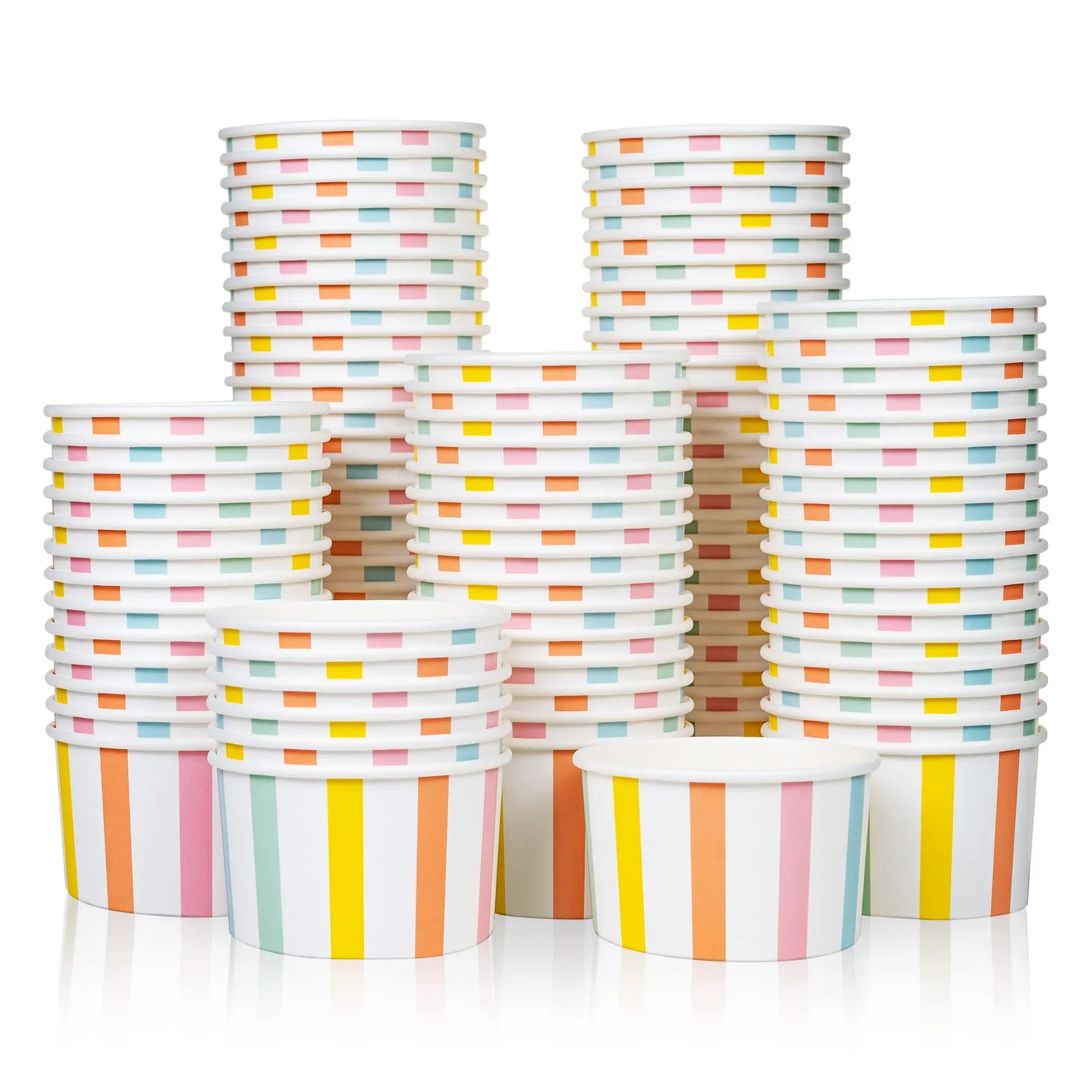 OEM&ODM&OBM Ice Cream Soup Bowls Disposable Bowl for Soup Eco Friendly 9 Oz Thanksgiving Day Treat Snack Colourful 200ml Paper