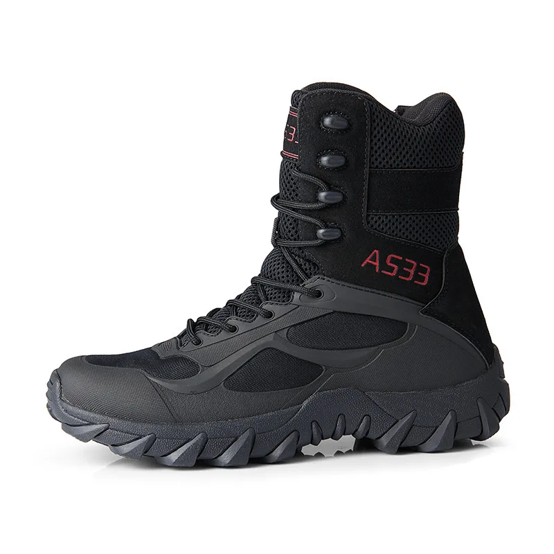 China Wholesale ODM Chile High-ankle Waterproof Wear Resistant Cross-border Sand Tactical Boots with Side Zipper