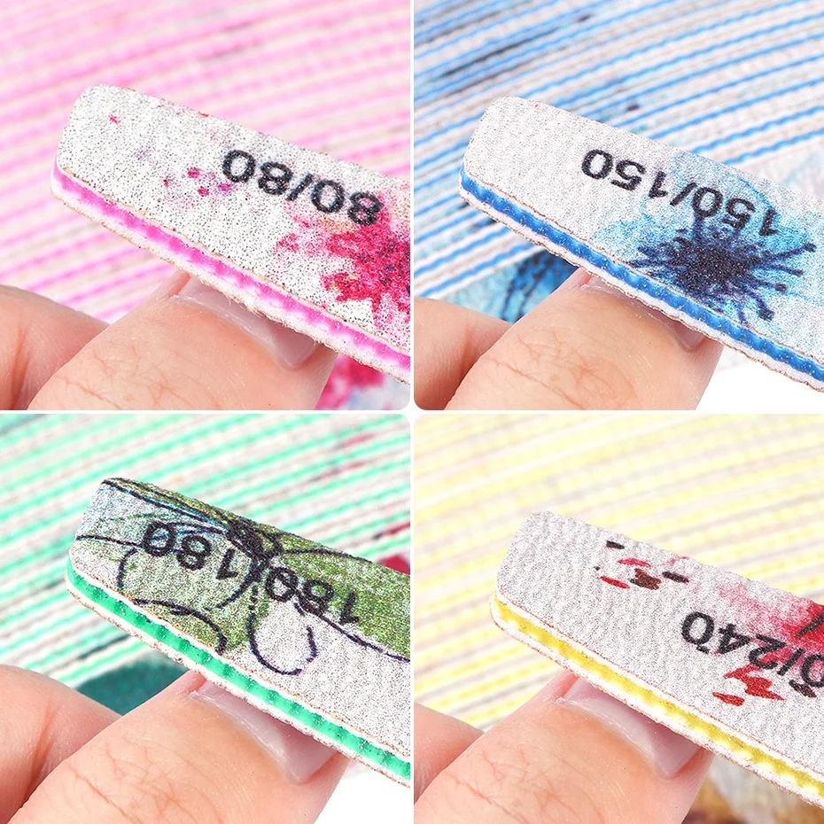 Профессиональные пилки для ногтей 1 шт. баффер блока педикюр маникюр 80/80 полировка шлифовка пилка одноразовые шлифовальные инструменты