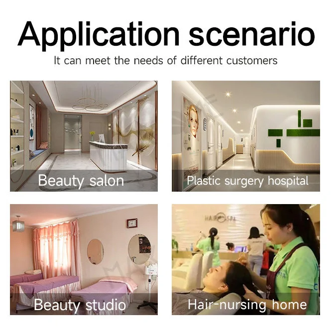 Equipment Repair Root Promote Oxygen Spray 5 Head Scalp Meridian Brush Massage Anti Loss Treatment Devices Hair Growth Machine