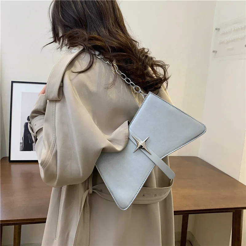 2024 Luxury Leather Trendy Purse Thick Chain small Tote shoulder Bags for Women Handbag