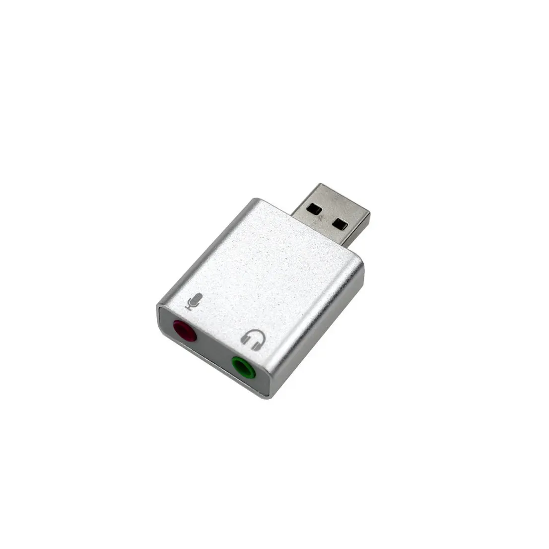 Оптовая продажа Внешний USB2.0 микрофон/динамик объемный звук 7,1 каналов 3D алюминиевый сплав Аудио Звуковая карта Поддержка Plug and Play