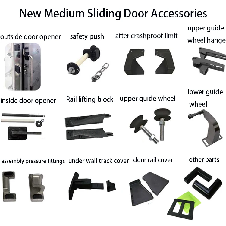  Cold storage sliding door accessories hardware parts custom hanging electric