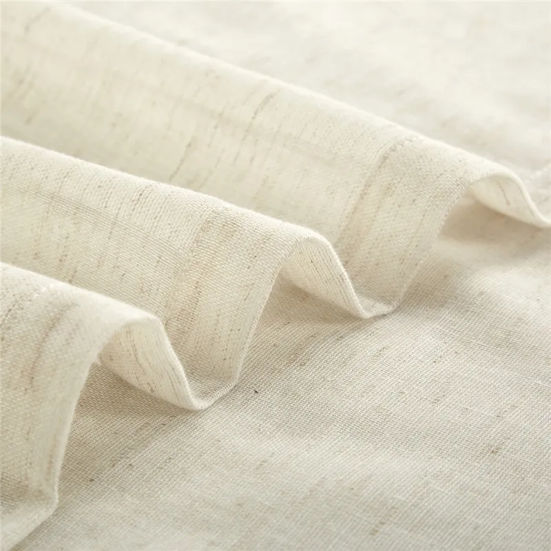 Factory Supply Natural Linen Curtain Living Room Bedroom Transparent Finished Gauze sheer drape valance