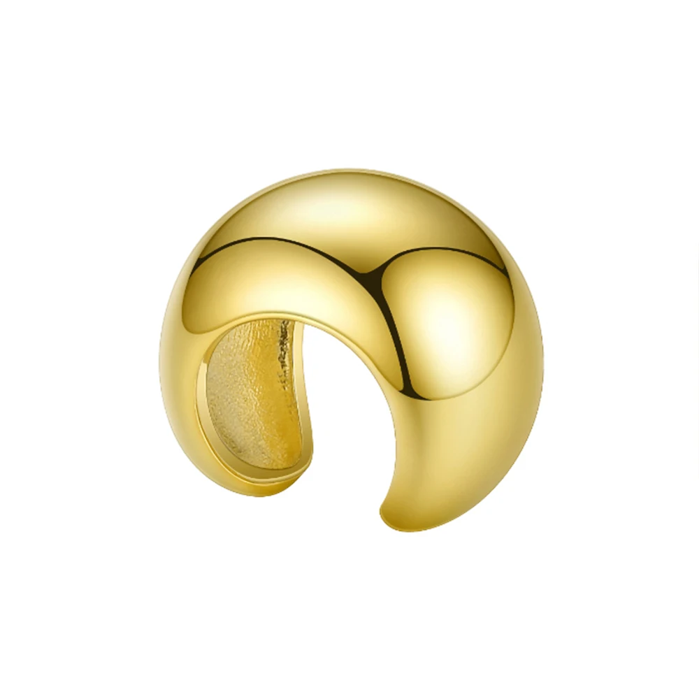 Fashion Jewelry Big Ball Punk Ear Cuff Clip On Earrings  Gold Color Rock Pea Earings Without Piercing Wholesale EC191038 0