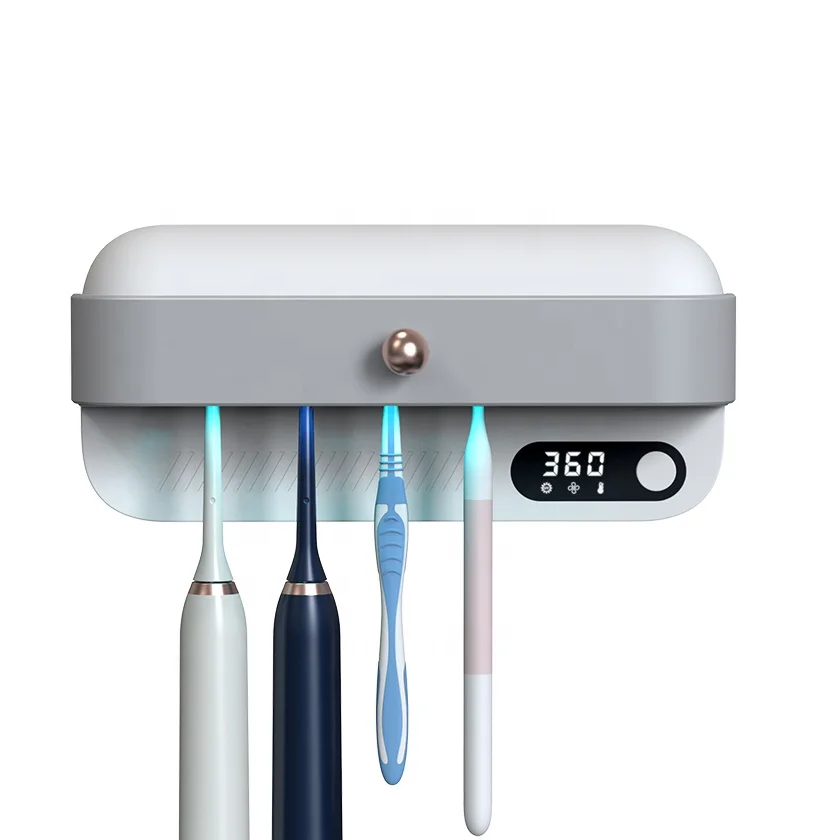 High quality low price 4 in 1 Bathroom Rechargeable USB Toothbrush Storage UVC Light Toothbrush sterilizer Holder