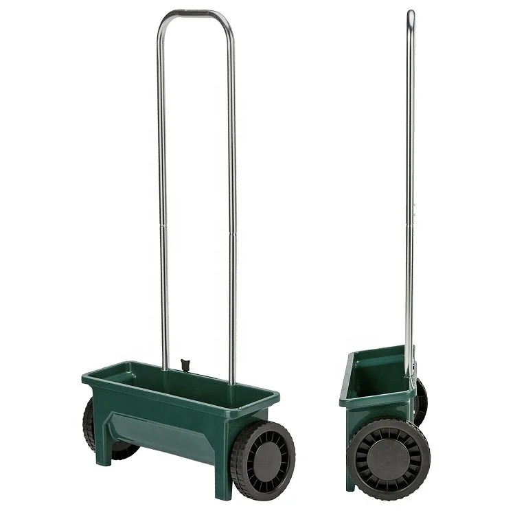 High quality Plastic Seed Spreader Vegetable Planter small hand push Sand Salt Fertiliser spreader