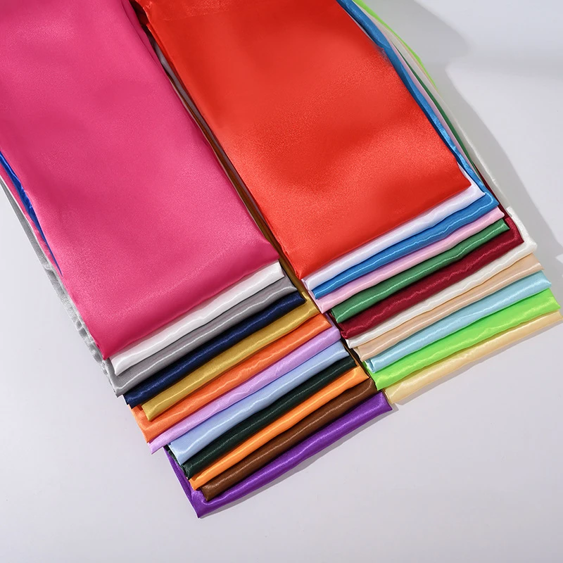 wholesale high quality polyester woven double silky matte satin fabric for bridal duchess clothing