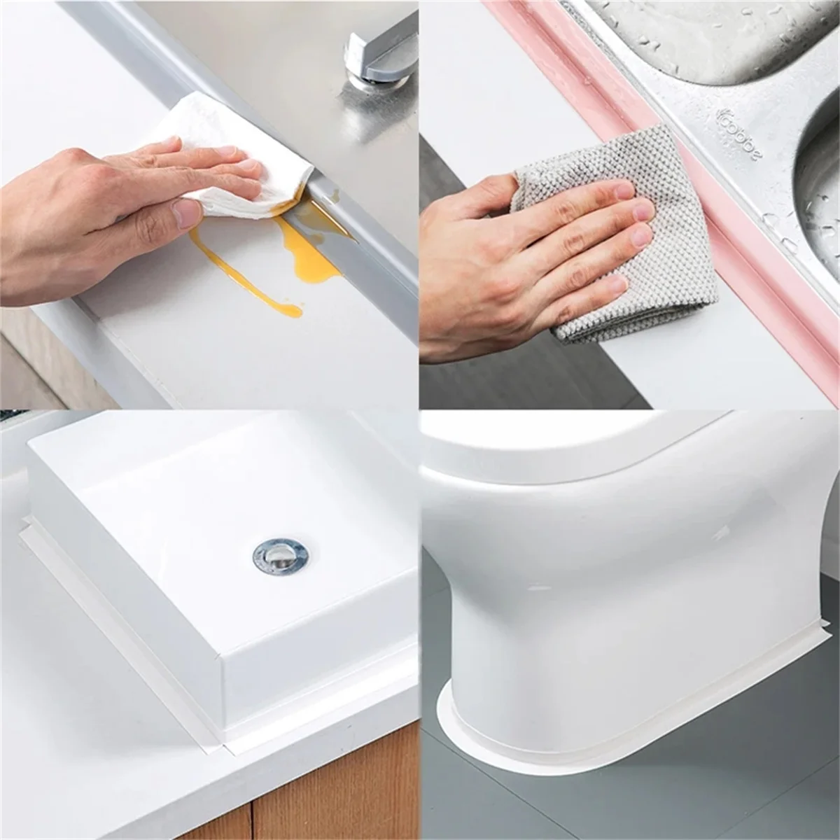 3.2m Bathroom Kitchen Shower water proof mould proof tape Sink Bath Sealing Strip Tape Self adhesive Waterproof Plaster