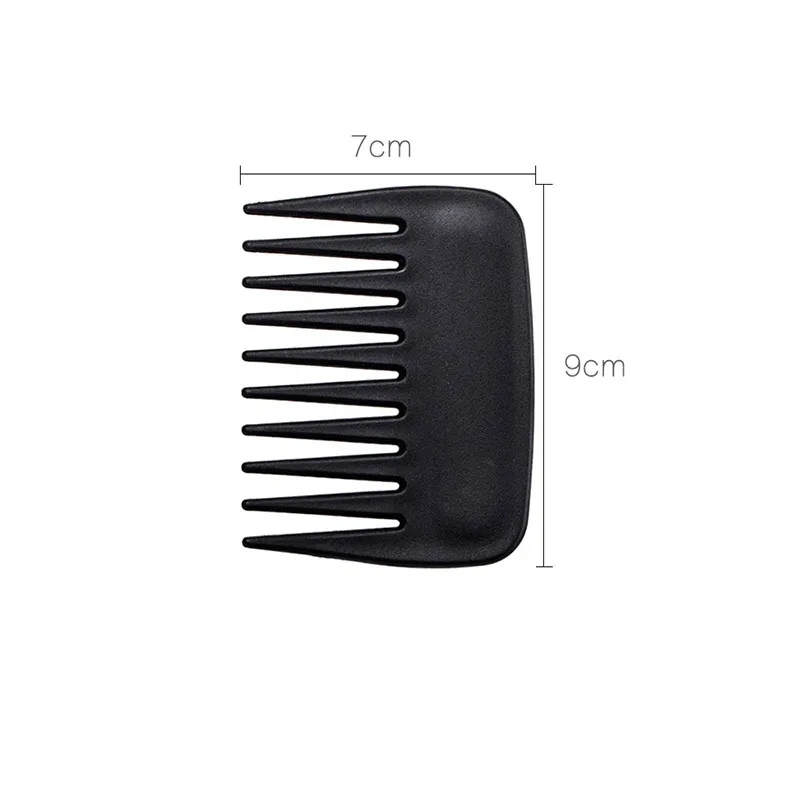 Hot Selling Customized Logo Pocket Plastic Comb Super Wide Tooth Comb Beard Comb Small Black Hair Brush Hair Styling Tool