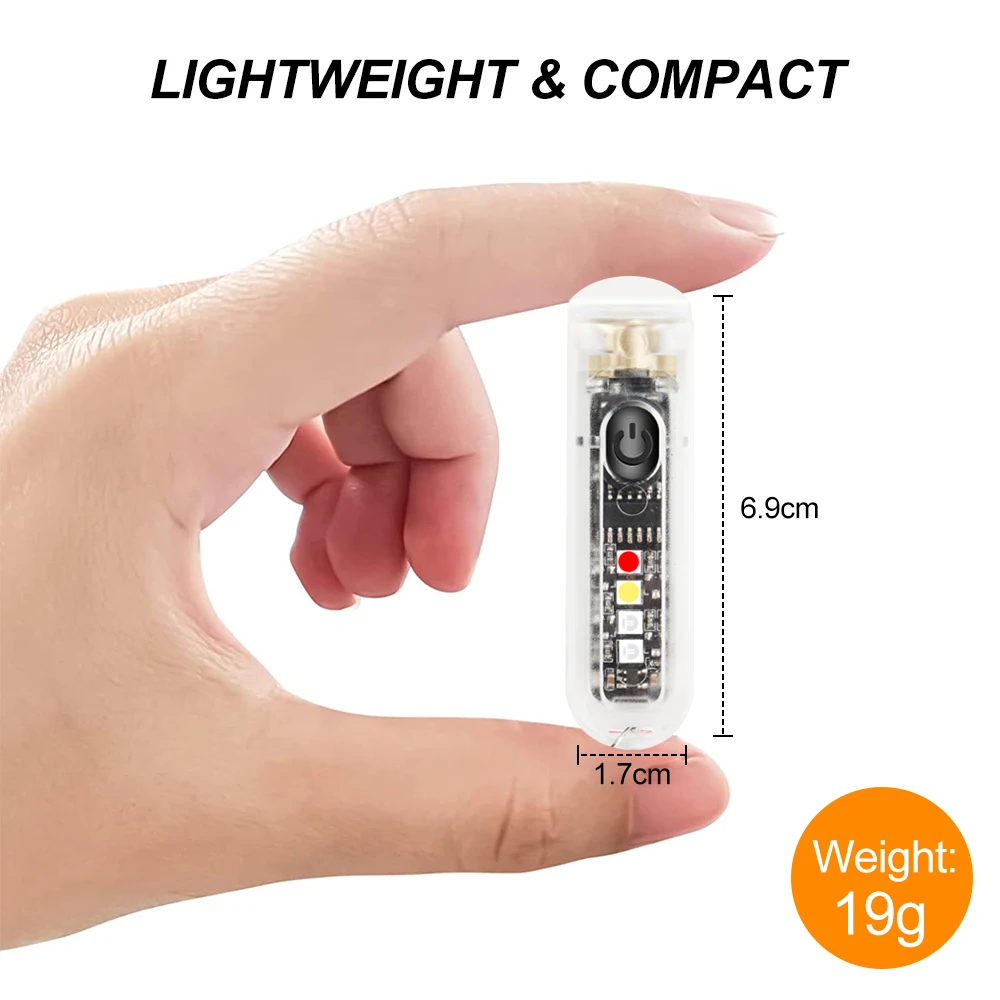 New Powerful LED Keychain Flashlight Waterproof Rechargeable Portable Torch Lamp Small Lightweight COB Light For Outdoor