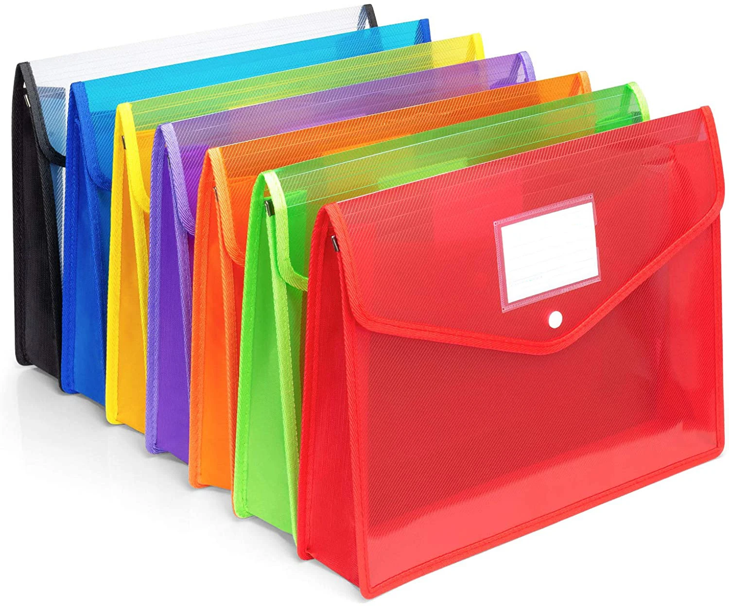 Envelope Expanding File Organizer Documents Folder Plastic Wallets Folder with Snap Closure and Pocket