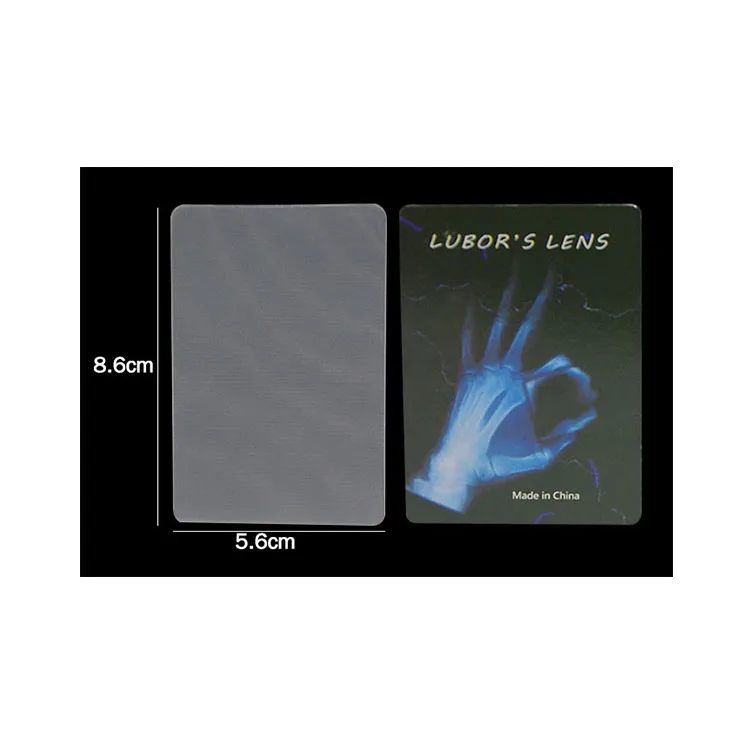Close Up Stage Magic Distortion of vision Card Lubors Lens Card Illusion Magic cards Distortion of vision