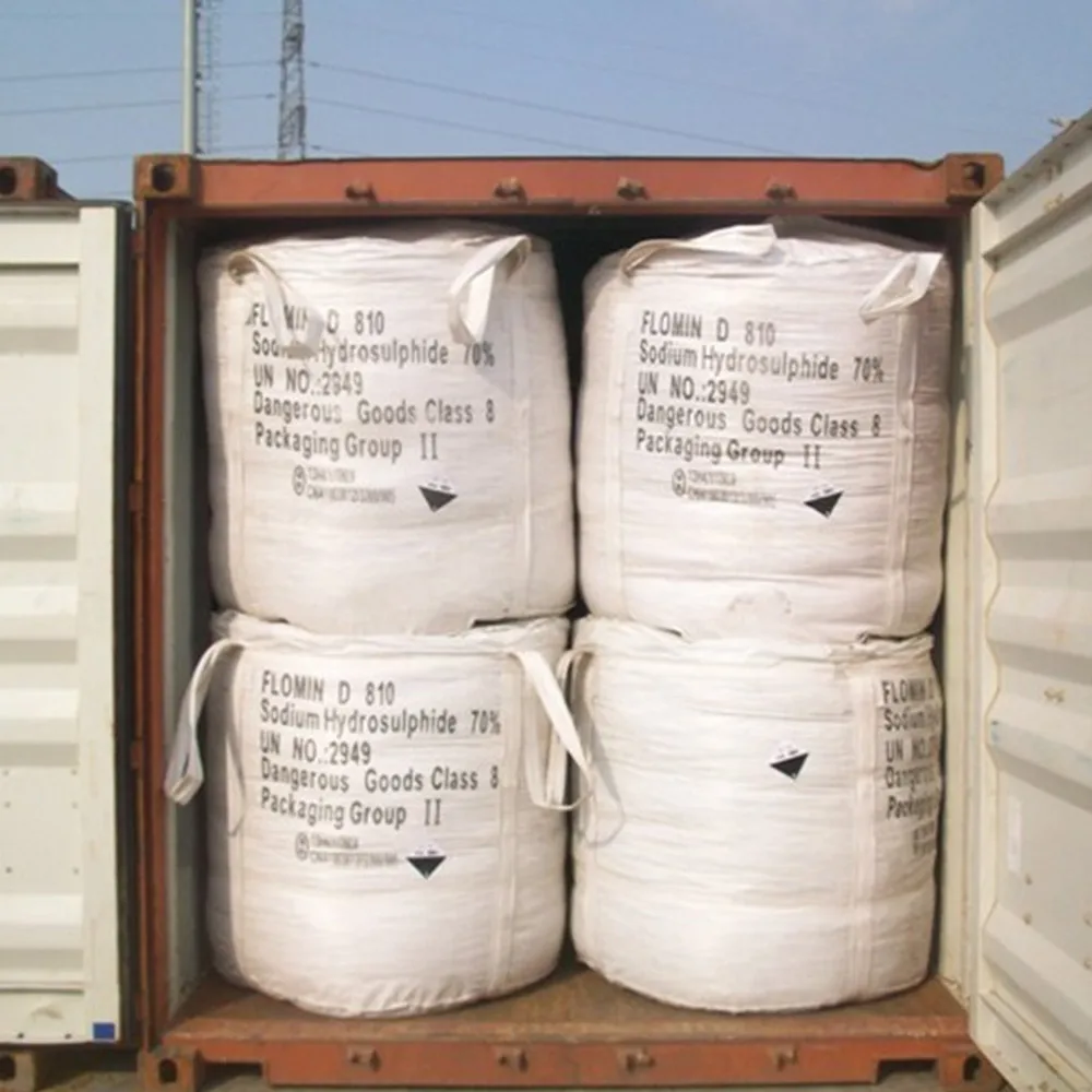 70% Yellow Flakes High Quality CAS 16721-80-5 Sodium Hydrosulphide 20ppm