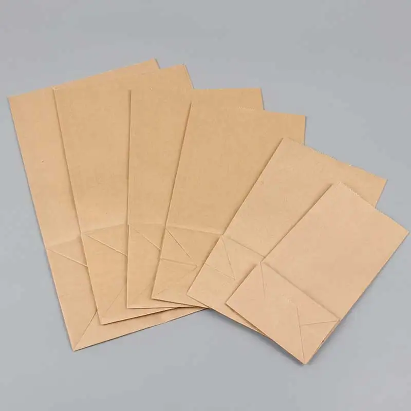 Accept Customized Logo Kraft Paper Bag, Food and Grocery Paper Butter-proof Kraft Paper Bag