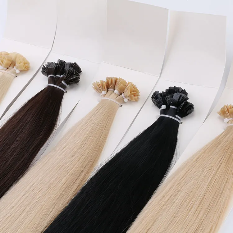 Delux Double Drawn Indian 12A Grade Virgin Keratin Flat Tip Hair Extensions Human Hair