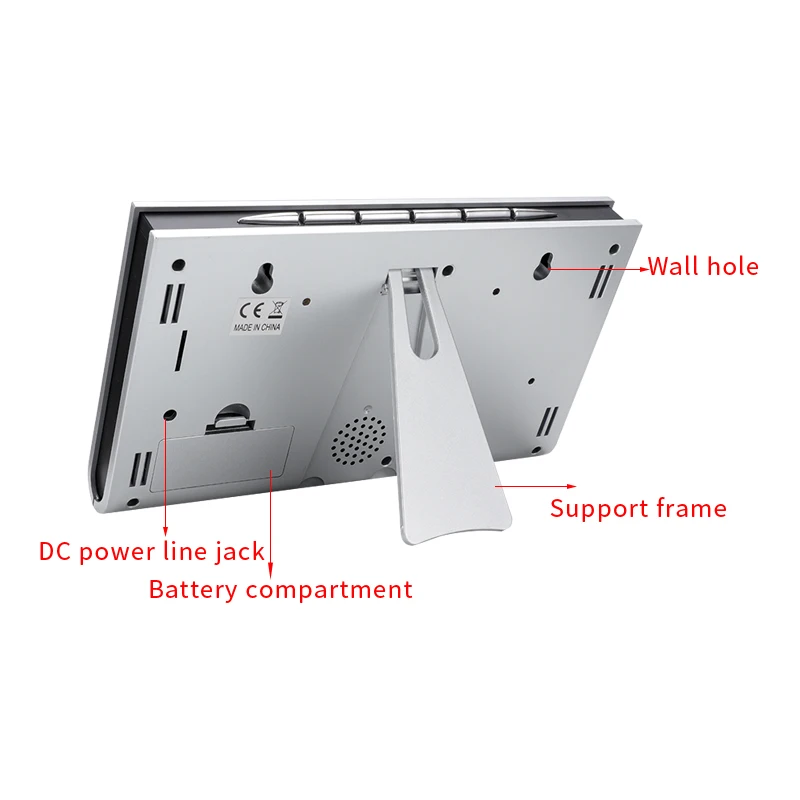 Household Wireless Thermometer Hygrometer Digital Modern Weather Station Wall Clock