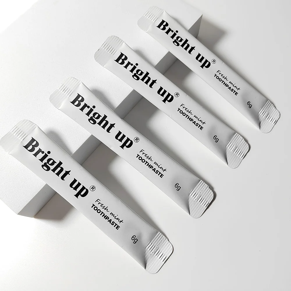 Зубная паста для отбеливания зубов в гостиницах, уход за полостью рта, небольшая зубная паста 3 г 6 г, экологически чистый пакет из крафт-бумаги, Высококачественная зубная паста