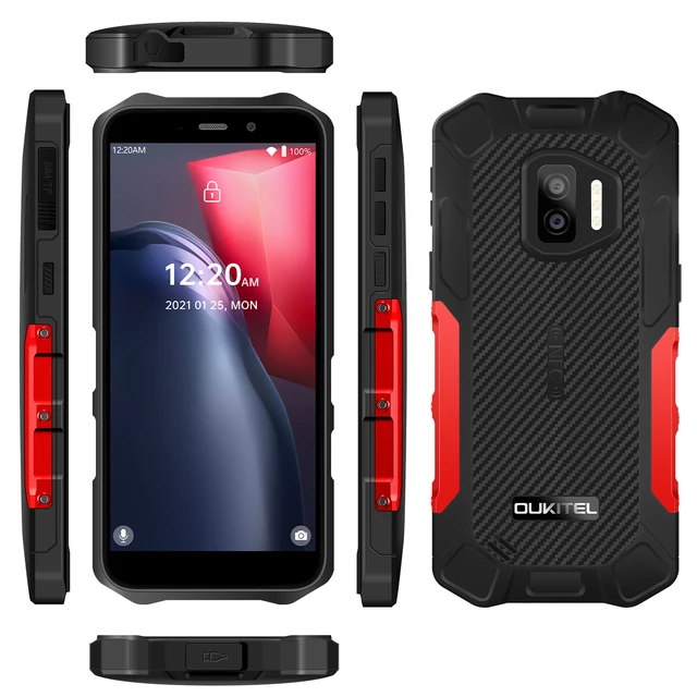 OUKITEL WP12 IP68 Waterproof Android 11 Rugged Smartphone 5.5' HD+ Display 4GB+32GB Helio A22 NFC 4000mAh Mobile Phone